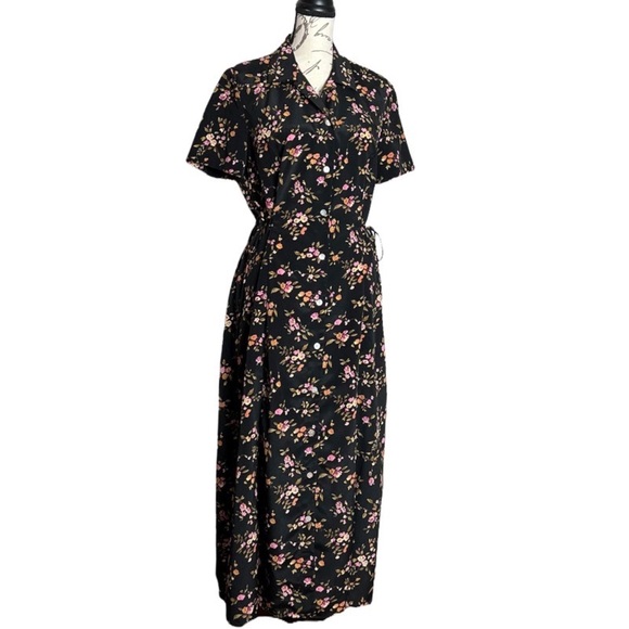 Miss Dorby 80s-90s Floral Print Maxi Dress - Picture 1 of 6